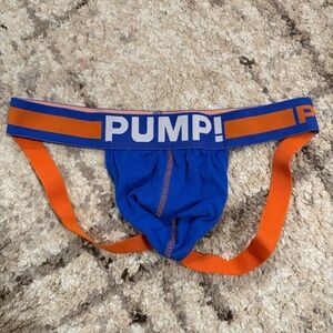 NWOT Pump! L Blue/Orange Jock